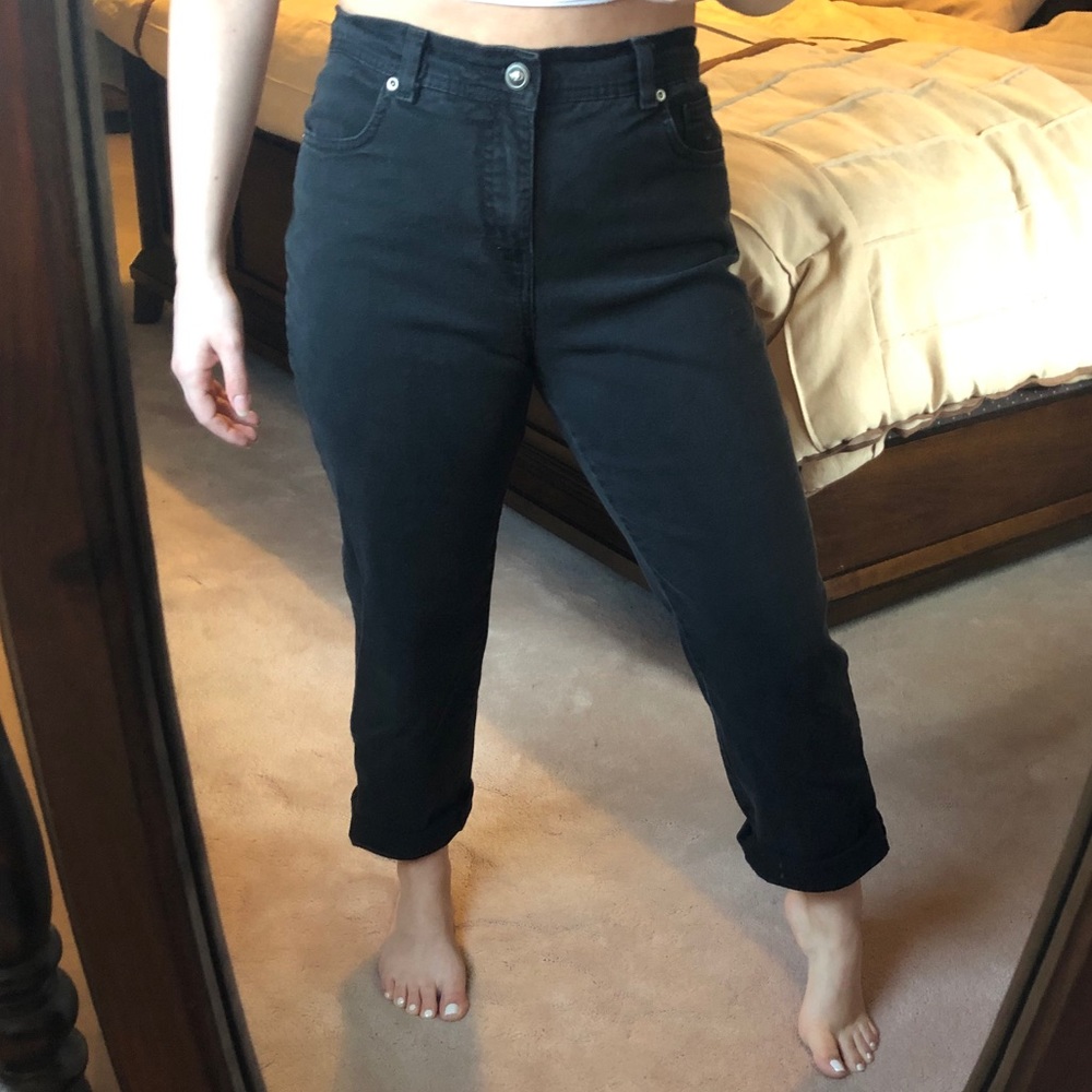 Vintage Women’s High Waist Black Jeans